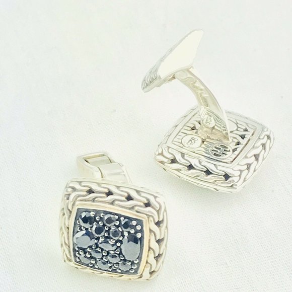 JOHN HARDY CUFFLINKS Classic STERLING SILVER Chain - Picture 8 of 12